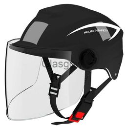 Motorcycle Helmets 1Pcs Motorcycle Helmet Electric Vehicle Helmet Unisex Half Helmet With ClearSunscreen Lenses Multiple Security Protection x0731