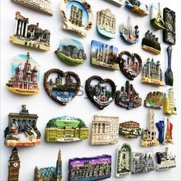 Fridge Magnets European Italy France Prague Paris Countries Roma Croatia Magnet Refrigerator Stickers Decorative Handicrafts Collection Gifts x0731