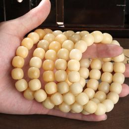 Strand Milk Yellow Natural Bodhi Root Bracelet Exquisite Horn Hole Girl Dopamine Fresh And Vital Colour Beads Cute Gentle Accessories