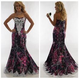 New Sweetheart Lace Appliques Camo Wedding Dresses Slim Formal Bridal Gowns Long Muddy Girl Camouflage Vestidos De Mariee Camoufla296i