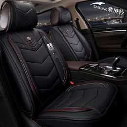 Universal Fit Car Accessories Seat Covers For Trucks Full Set Durable PU Leather Adjuatable Five Seats Covers For Hignlander Ram 12211