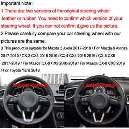 Hand-sewed car steering wheel cover Suede Mazda 3 Axela 2017-2019 Mazda 6 Atenza 2017-2019 CX-3 CX-9 CX-5212S