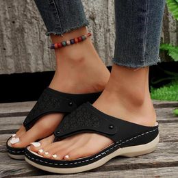 Sandals Women Summer Open Toe Beach Shoes Flip Flops Wedges Comfortable Slippers Cuteoutdoor Fashion Casual