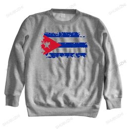 Men's Hoodies Fashion Casual Streetwear Cuba Fans Cheer For Men National Flag Design Cotton Brand Clothing Cool Sweatshirt Hoody