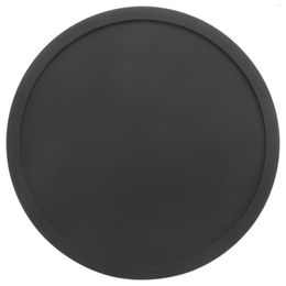 Table Mats Silicone Black Drink Coasters 8 Non- Round Soft Sleek And Durable Easy To Clean