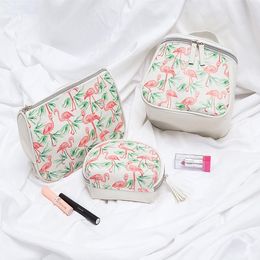 Cosmetic Bags & Cases Korean Printed Bag PU Leather Fashion Printing Portable Makeup Lovely Tassel Storage For Girls