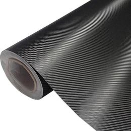 New 30cmx127cm 3D Carbon Fiber Vinyl Car Wrap Sheet Roll Film Car stickers and Decals Motorcycle Car Styling Accessories Automobil275L