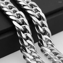 Chains Stainless Cuban Steel Chain Punk Necklace Style 16mm Men