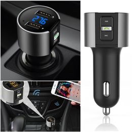 New High-Quality Wireless In-Car Bluetooth FM Transmitter Radio Adapter Car Kit Black MP3 Player USB Charge DHL UPS 239K