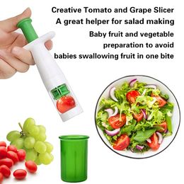 Fruit Vegetable Tools Creative Grape Tomato Cutter Slicer Small Splitter for Kitchen Salad Baking Cooking Accessories Manual Cut Gadget 230731