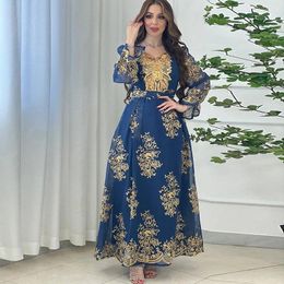 Ethnic Clothing Luxury Abaya Muslim Elegant Women Dresses Caftan Moroccan Dubai Kaftan Gown Evening Party Eid Mubarak Jalabiya Vestidos