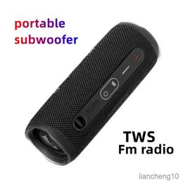 Portable Speakers Wireless Bluetooth Portable Sound Column Outdoor Subwoofer Stereo Radio Mesh Double Speakers R230731