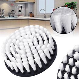 5inch White Yellow Plasstic Soft Drill Brush Kit Plastic Round Cleaning Brush For Carpet Glass Car Tires Nylon Brushes12957