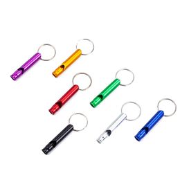 Party Favour Whistle Outdoor Metal Mtifunction Pendant With Keychain Keyring For Survival Emergency Mini Size Whistles Drop Delivery Dhyqs