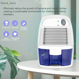 Other Home Garden THANKSHARE Dehumidifier Air Dryer Moisture Absorber Electric Cool 500ML Water Tank for Bedroom Kitchen Office 230731