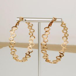 Hoop Earrings Gold Colour Round Big Earring For Women Creativity Ladies Party Alloy Fashion Hoops TRENDY Boho Korean