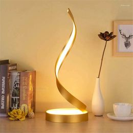 Table Lamps Nordic Modern Creative LED Spiral Desk Lamp Home Living Room Bedside Touch Night Lights For Reading Decoration Light