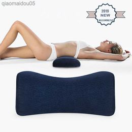 Memory Foam Sleeping Pillow for Lower Back Pain Orthopaedic Lumbar Support Cushion Side Sleepers Pregnancy Maternity Bed Pillows L230712