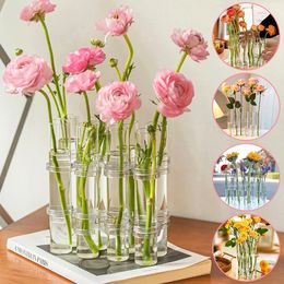 Vases Wedding Test Hydroponic Decor Home For Plant Set Clear Plants Flower Glass Pot Terrarium Garden Vase Tube Table Hinged Container 230731