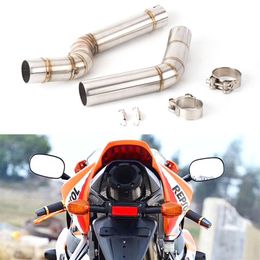 For Honda CBR600RR CBR 600RR CBR 600 RR 2005 to 2015 2016 2017 2018 Slip-on Motorcycle Exhaust Middle Link Pipe Escape System344L