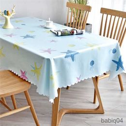 Table Cloth Floral Tablecloth Rectangular Leaf Printing Cute Waterproof Table Cover Square Tablecloth Proof Tablecloth R230731