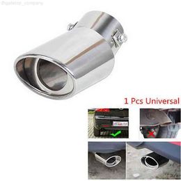 Universal Stainless Steel Exhaust Muffler Tip Pipe Car Oval Rear Exhaust Curved TailPipe Muffler Vehicle Modification231r