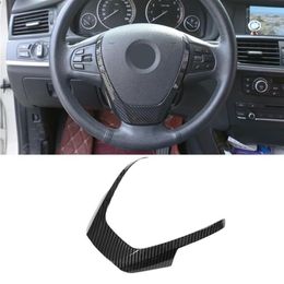 For X3 X4 X5 F25 F26 F15 2013-2021 Carbon Fiber ABS Steering Wheel Frame Panel Trim Decorate Cover Covers279l