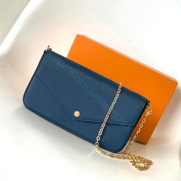 Designer-Taschen-Handtasche, klassisches dreiteiliges Brieftaschen-Set, hochwertige Ketten-Umhängetasche, neue Damen-Prägung, Cross-Body-Geldbörsen, Clutch-Taschen, Hobo-Geldbörsen im Großhandel