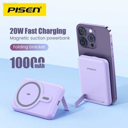 Cell Phone Power Banks PISEN Power Bank 10000mAh Magnetic Wireless Powerbank For iPhone 13 12 14 Mini Pro Max 20W Fast Charge Portable External Battery L230731