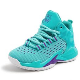 Kid's basketball shoes high-top spring and summer new boys' sports shoes mesh breathable boys' running shoes