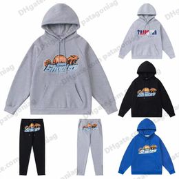 Erkekler Tişörtleri Marka Trapstar Baskılı Spor Giyim Erkekler 15 Renk Sıcak İki Parça Set Gevşek Hoodie Sweatshirt Pantolon Jogging