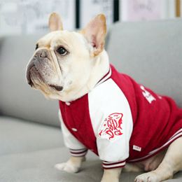 Dog Apparel Baseball uniform warm coat for Small dog Clothes French Bulldog Pug Teddy Schnauzer Shiba Inu Puppy Outfits Pet Dog Sweater 230729