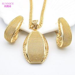 Wedding Jewelry Sets Luxury 18k Gold Plated Jewelry Set for Women Wedding Italian Jewellery Sets Bride Necklace and Earrings African 230729