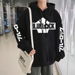 Men's Hoodies Anime Blue Lock Graphic Hoodie Cool Print Hoody Sweatshirt Men Women Fashion Manga Loose Fleece Tracksuit