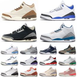 2024 New fashion sneakers Jumpman Original Shoes Og 3 3s Wizards Palomino Lucky Green Retro White Cement Reimagined Rust Pink Off Noir Mars Stone Sports Fashion brand