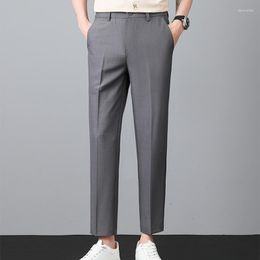 Men's Pants DELIY Casual Trousers Ankle Slim Korean Straight Designer Clothes Vintage Harajuku Men