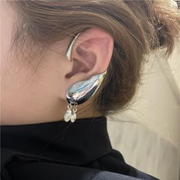 Backs Earrings Exaggerated Punk Hip Hop Super Big Special Design Zircon Pendant No Piercing Ear Cuff Clip On Women Men Jewelry