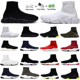Sock Running Shoes Homens Mulheres Sneaker Malha Malha Moda Triplo Preto Branco Vermelho Verde Neno Oreo Vermelho Amarelo Graffiti Escuro Marinha Mens Treinadores Esportes Sapatilhas 36-45