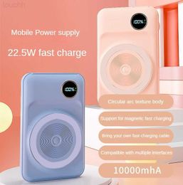Cell Phone Power Banks Wireless Power Bank 10000mAh Magnetic Portable Powerbank with Cable External Battery PD20W Fast Charger For Magsafe Series L230731