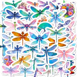 50Pcs Colourful Dragonfly Stickers Waterproof Vinyl Stickers Non-random for Car Bike Luggage Laptop Skateboard Scrapbook Water Bottle Decal