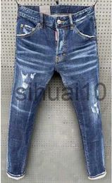 Men's Jeans Men Stretch Skinny Denim Ripped Jeans Quality Men Classic Luxury Brand Blue Denim Pants Men Street Slim Fit Jeans Size 28-38 J230728
