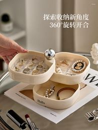 Storage Boxes Jewellery Box Multi-layer Rotatable Earrings Hand Necklace High-grade Exquisite Anti-oxidatio