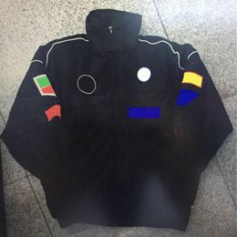 Ropa para fanáticos de los autos de carreras F1 Chaqueta de estilo europeo y americano Ropa de otoño e invierno de algodón bordado completo montar en motocicleta 206C