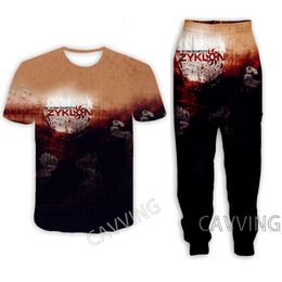 Mens Tracksuits Zyklon Metal Band 3D Print Casual Tshirt Pants Jogging Trousers Suit Clothes Women Sets 230731
