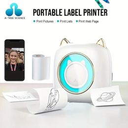 Portable Mini Pocket Printer - Wireless BT Connection, Inkless & Compatible with iOS & Android - Print Photos, Receipts, Notes, Memos, Labels, QR Codes & More!