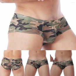 Underpants Mens Briefs Breathable Camouflage Low Rise Underwear Boxers Shorts Underpant Comfy Sports Fashion Male Lingeries