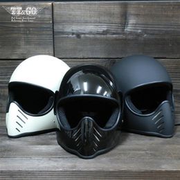 &CO Thompson Motorcycle Helmet Full Face Racing Moto Vintage Chopper Bike Cruise Spirit Rider Retro Ghost Helmets casque Casco230h