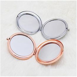 Mirrors Bridesmaid Mirror Gift For Women Double Side Folding Compact Christmas Birthday Gifts 3 Colours Drop Delivery Home Garden Ot9Qv