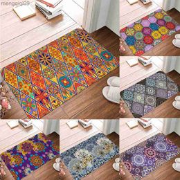 Carpets Bohemia Kitchen Floor Mat Carpet Non-slip Entrance Doormat Area Rugs Boho Bathroom Mat for Living Room Kitchen Bedroom Carpet R230731