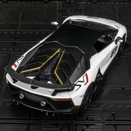 Diecast Model Cars Diecast 124 Alloy Model Car Aventador SVJ Miniature Simulation Metal Vehicle Gifts for Children Kid Boys New Christmas Hot Toys x0731